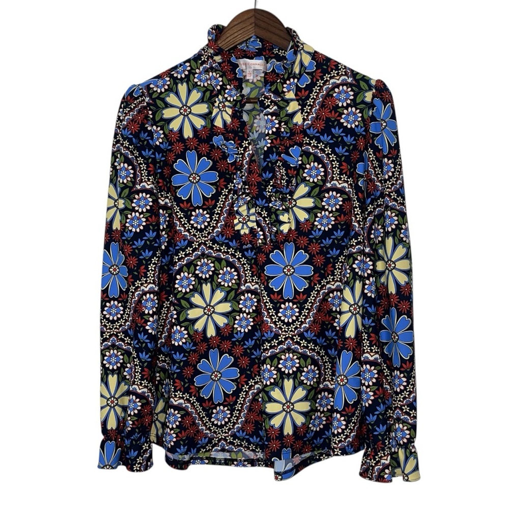 Jude Connally Tunic Top Floral Size L - Picture 2 of 10